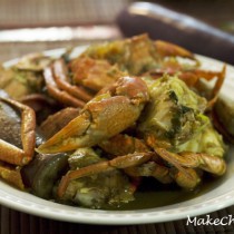 Crab curry with eggplant recipe