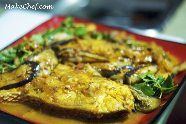 Fish Curry with eggplants